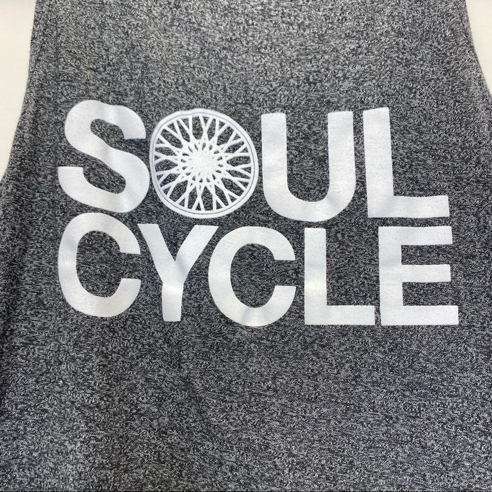 Soulcycle Gray Tank Top with White Spell out - Picture 3 of 5